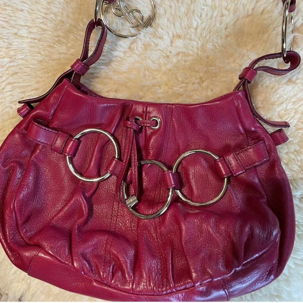 YSL authentic Yves Saint Laurent red shoulder bag